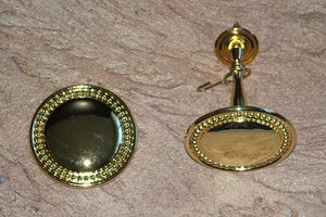 3 1/2" Dia. Rosette Brass Stud Face 4" Projection