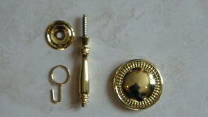 2 1/2" Dia. Rosette Brass Stud Face 4" Projection